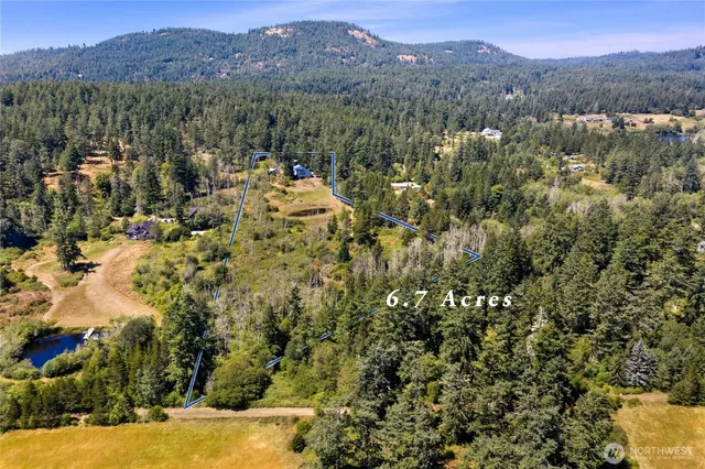 a view of a lake with a mountain in the background