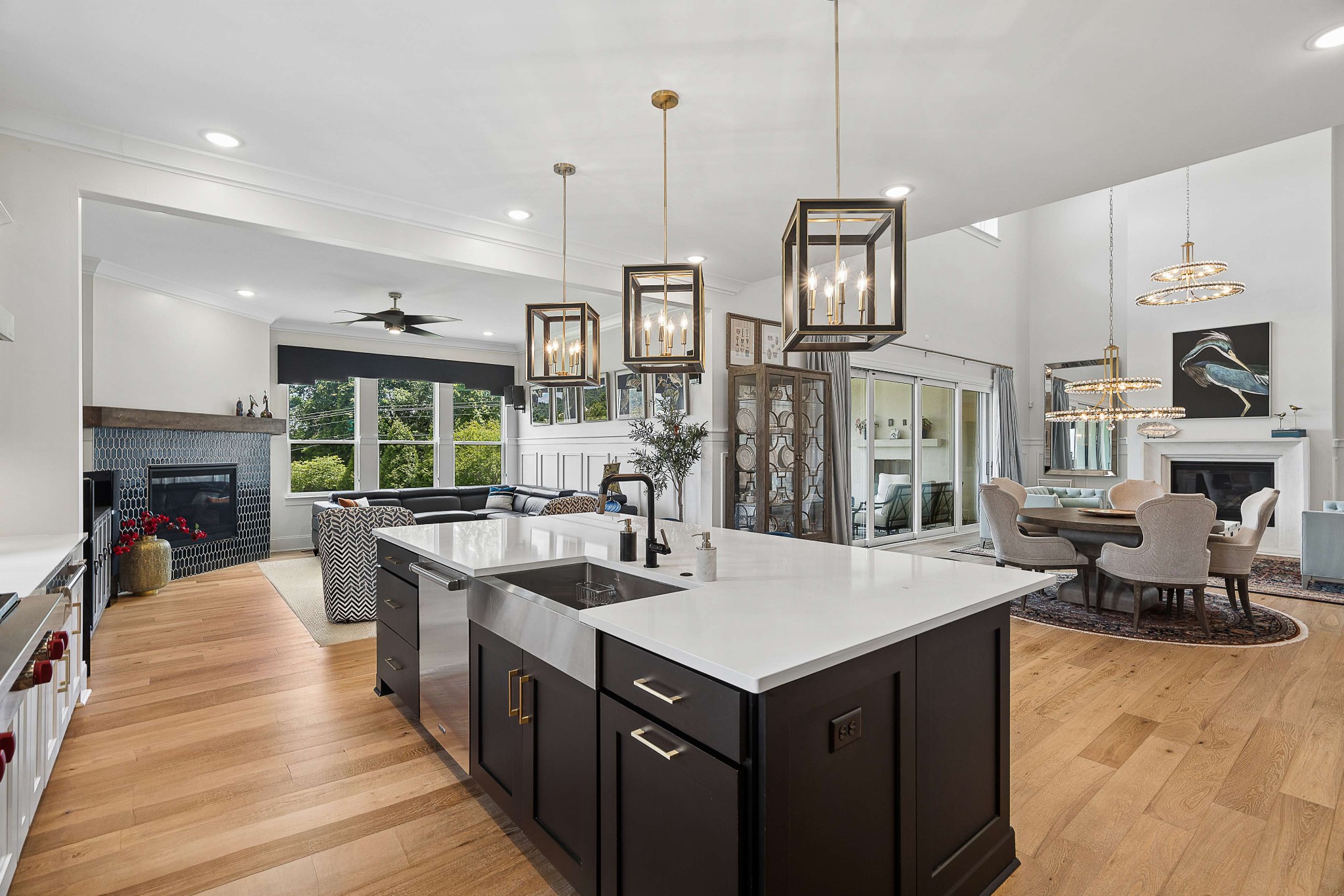 6004 Lookaway Circle Franklin, TN 37067 - Photo 20 of 71 a kitchen with stainless steel appliances granite countertop a sink a stove and a wooden floors