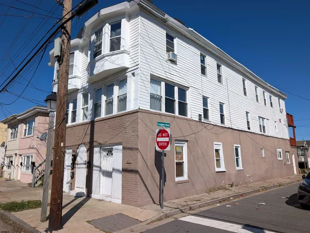 a front view of a building