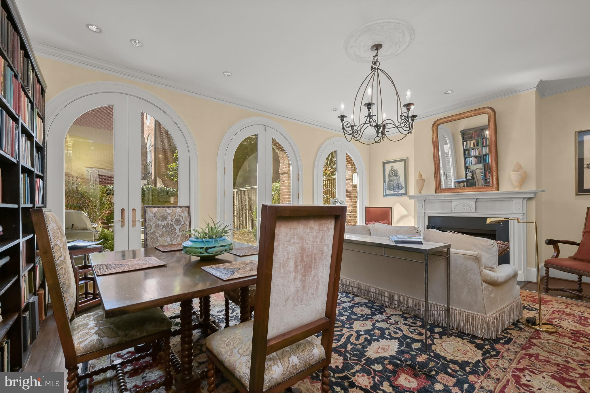 3224 Volta Place Northwest Washington, DC 20007 - Photo 12 of 35 a view of a dining room with furniture and a chandelier