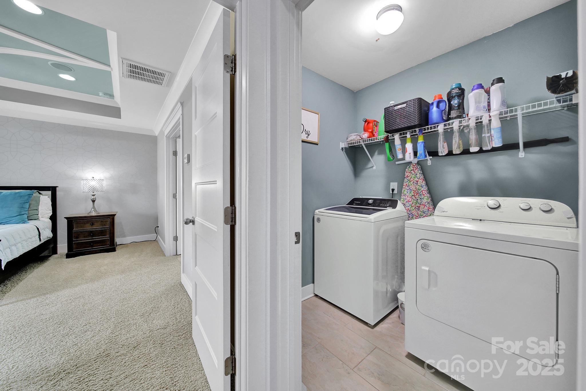 2015 Knocktree Drive Indian Trail, NC 28079 - Photo 18 of 45 a view of storage and utility room with washer and dryer