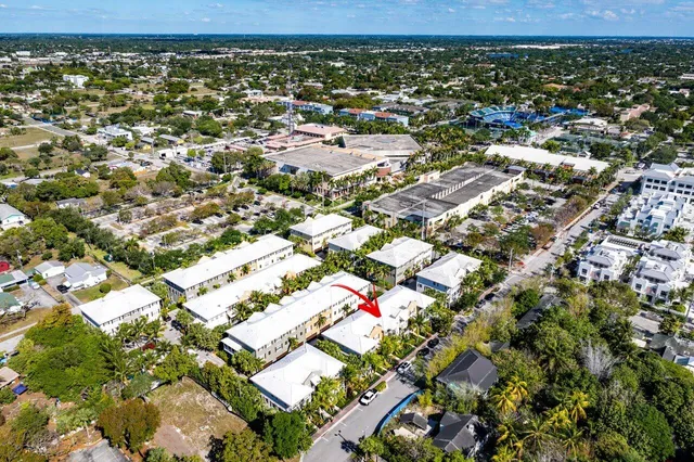 an aerial view of a city