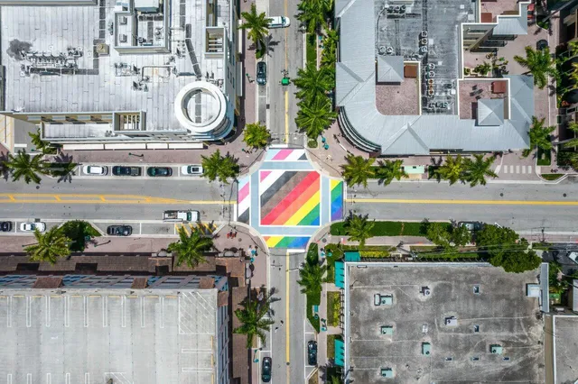 an aerial view of city