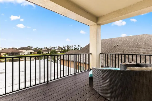 a swimming pool with glass door