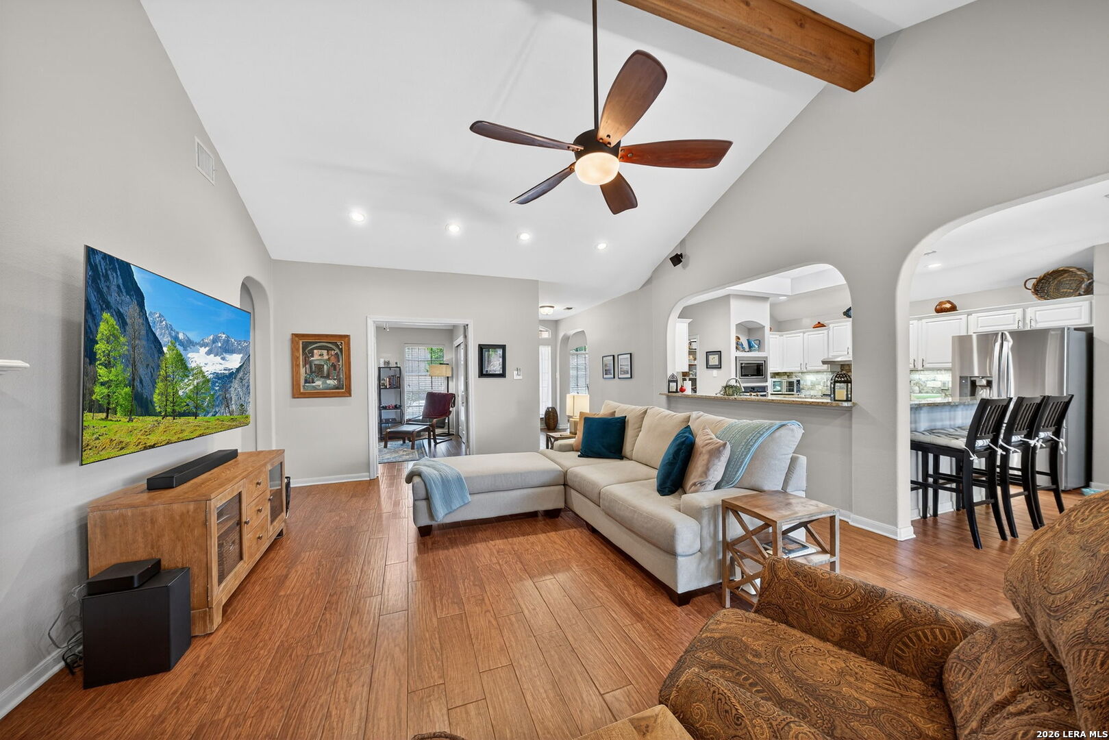 9331 Tyler Oaks Helotes, TX 78023 - Photo 8 of 47 a living room with furniture and a flat screen tv