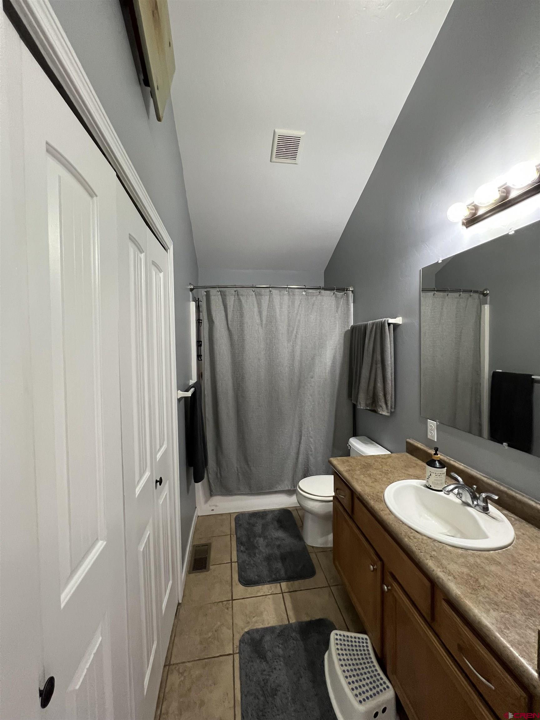 22350 Surface Creek Road Cedaredge, CO 81413 - Photo 14 of 32 a bathroom with a sink and a mirror
