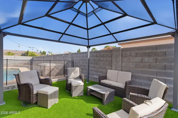 a patio view with a patio