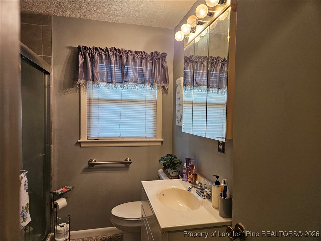 4547 Legion Road Hope Mills, NC 28348 - Photo 14 of 24 a bathroom with a sink vanity mirror and toilet