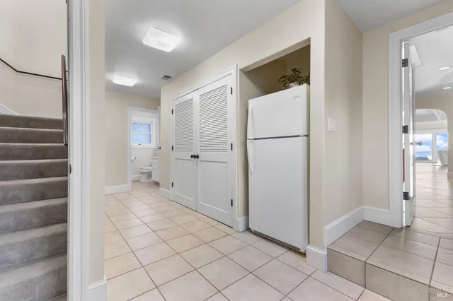 a view of swimming pool with outdoor seating