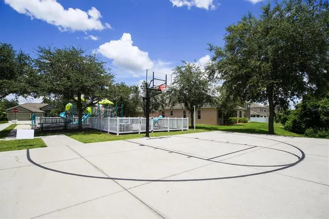 a view of a basketball court