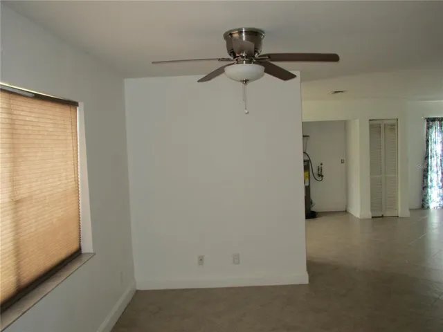 a view of a hallway with a small space