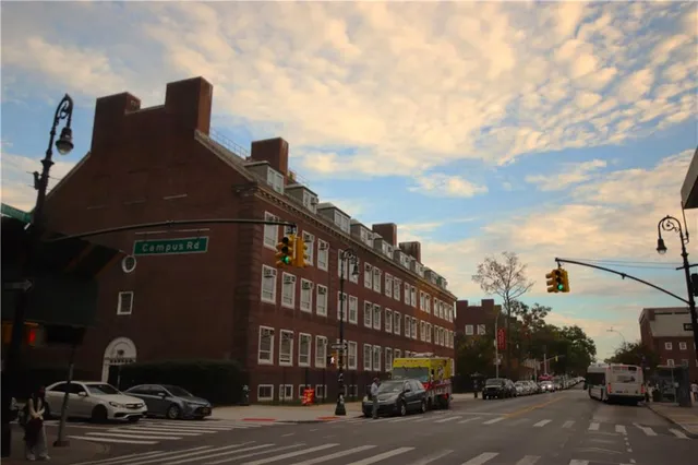 a view of a city and a lake