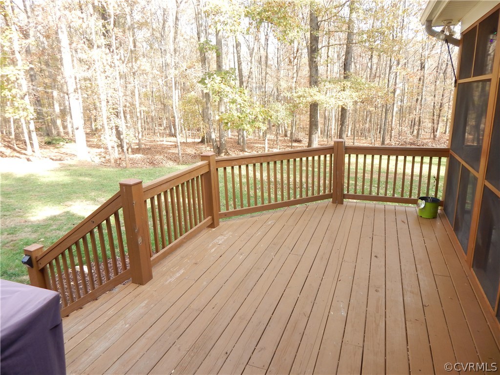 1389 Palmore Road Powhatan, VA 23139 - Photo 17 of 38 View from Deck off of the Screened Porch.