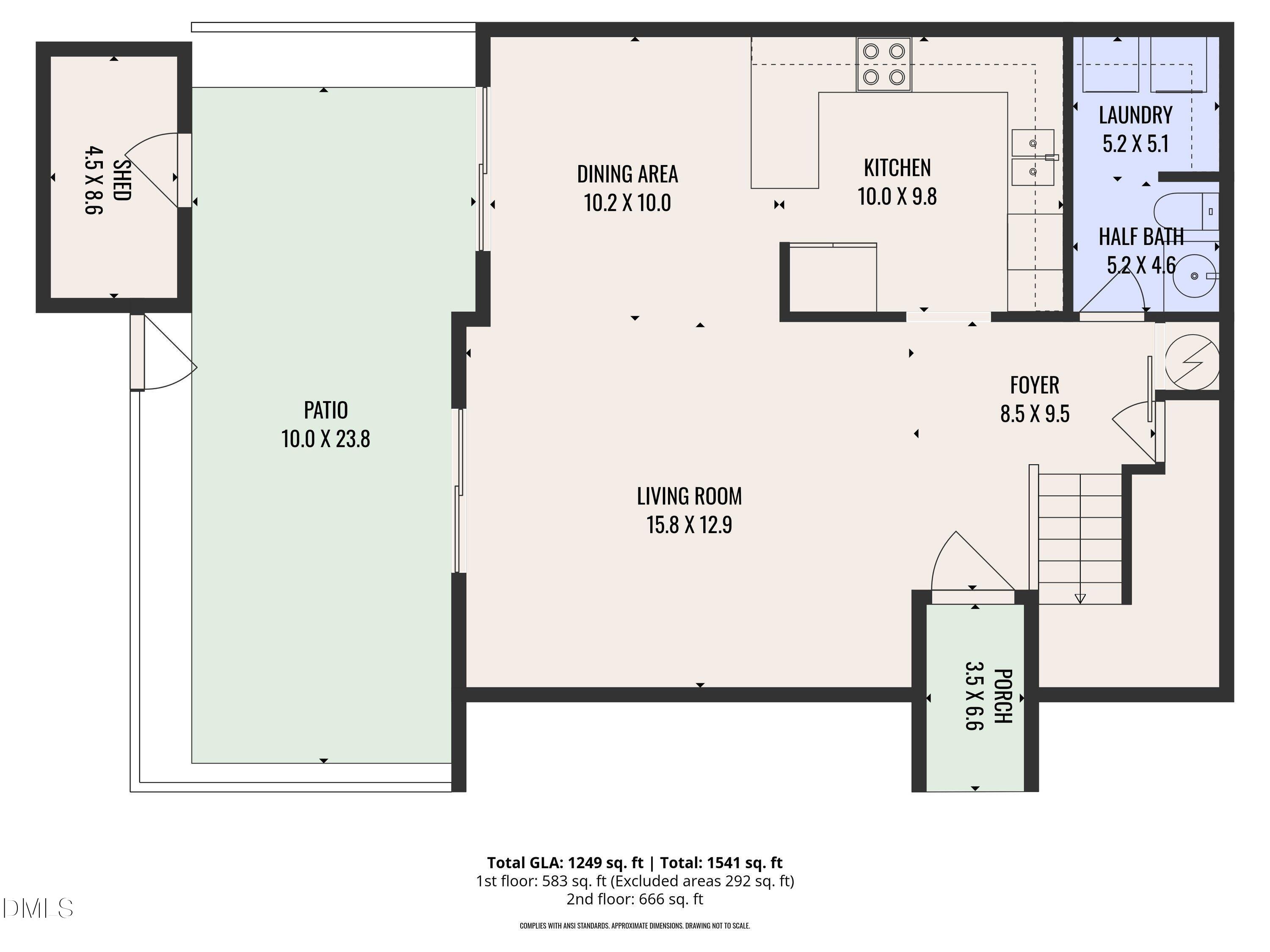 4719 Walden Pond Drive, Unit B Raleigh, NC 27604 - Photo 35 of 36 1st_floor_4719_walden_pond_drive_b_ralei