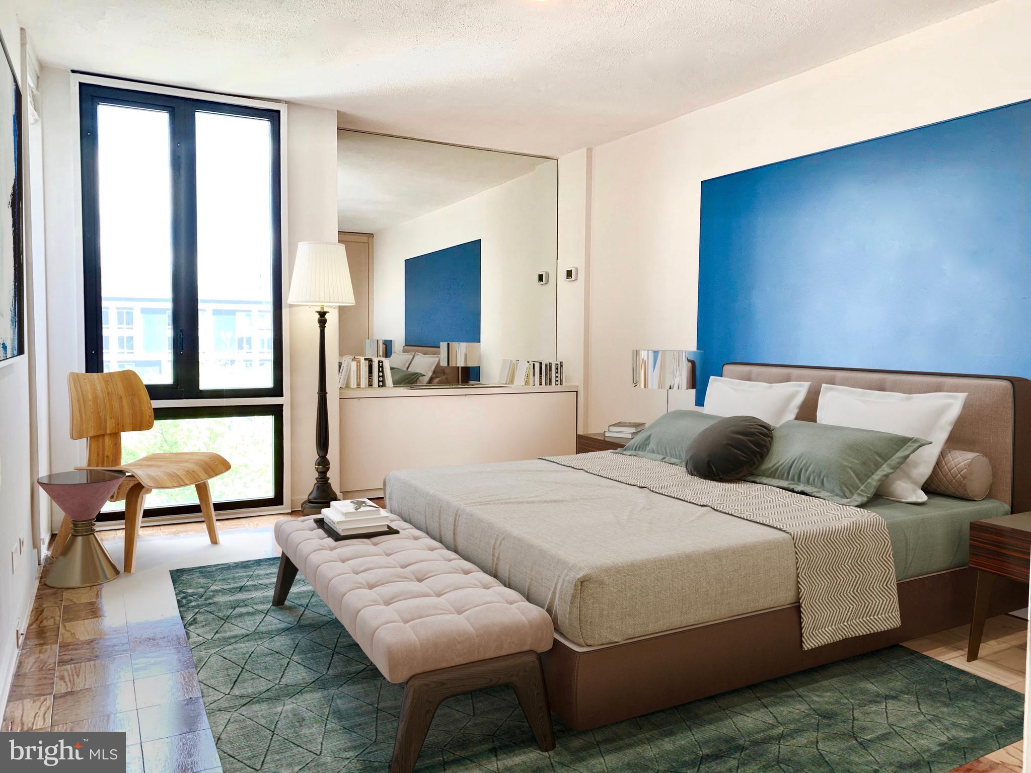 490 M Street Southwest, Unit W603 Washington, DC 20024 - Photo 7 of 31 Bedroom (virtually staged)