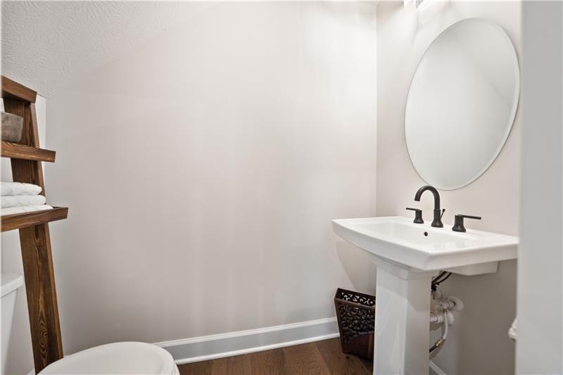 606 Spruce Lane Canonsburg, PA 15317 - Photo 15 of 36 a bathroom with a sink mirror and toilet