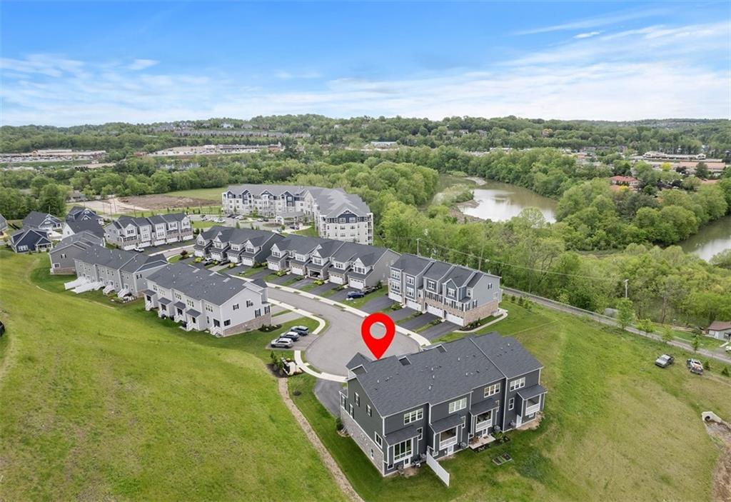 606 Spruce Lane Canonsburg, PA 15317 - Photo 32 of 36 an aerial view of residential houses with outdoor space and ocean view