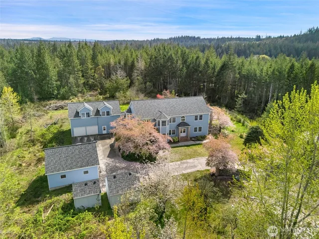 a view of a backyard
