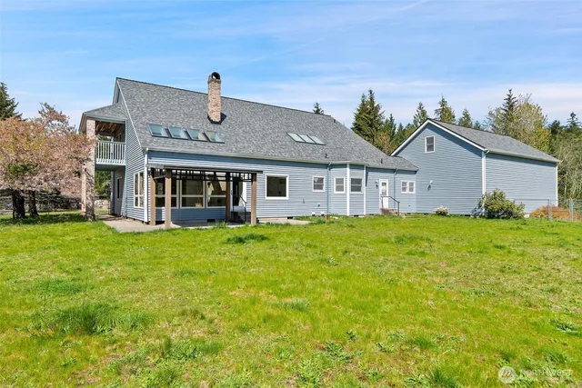 a house view with a garden space