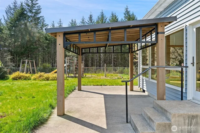 a view of outdoor space and deck