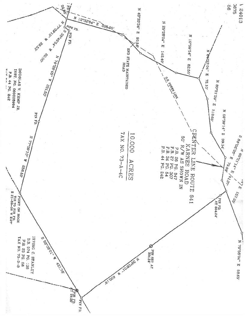 0 Karnes Road Bedford, VA 24523 - Photo 16 of 17 Survey-10 Ac Karnes Rd