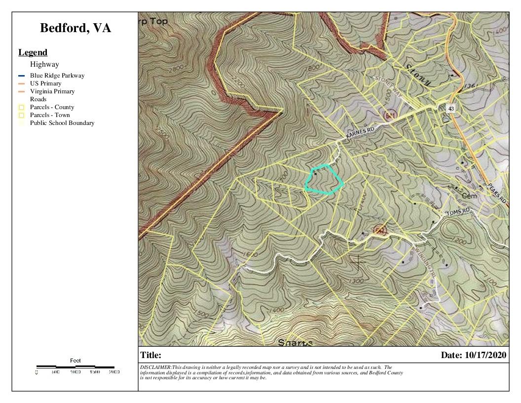 0 Karnes Road Bedford, VA 24523 - Photo 17 of 17 Topo-10 Ac Karnes Rd