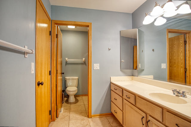 115 North Prospect Avenue Streamwood, IL 60107 - Photo 28 of 41 a bathroom with a sink a toilet and shower