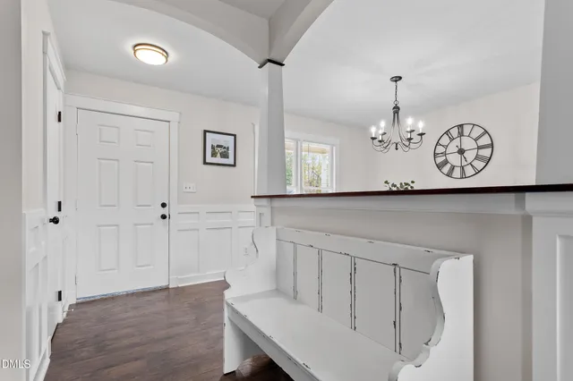 a view of a hallway with elevator