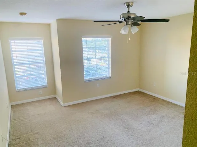 an empty room with a window