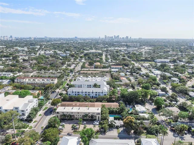 an aerial view of a city