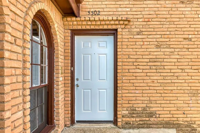 a view of front door of house
