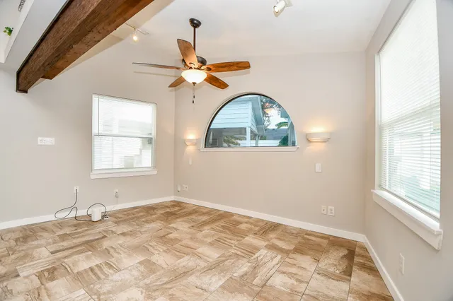 a view of a livingroom with a window