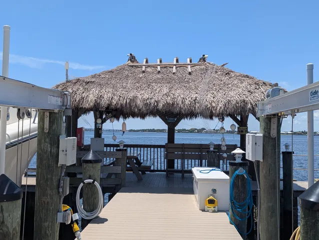 a view of a swimming pool with sitting area