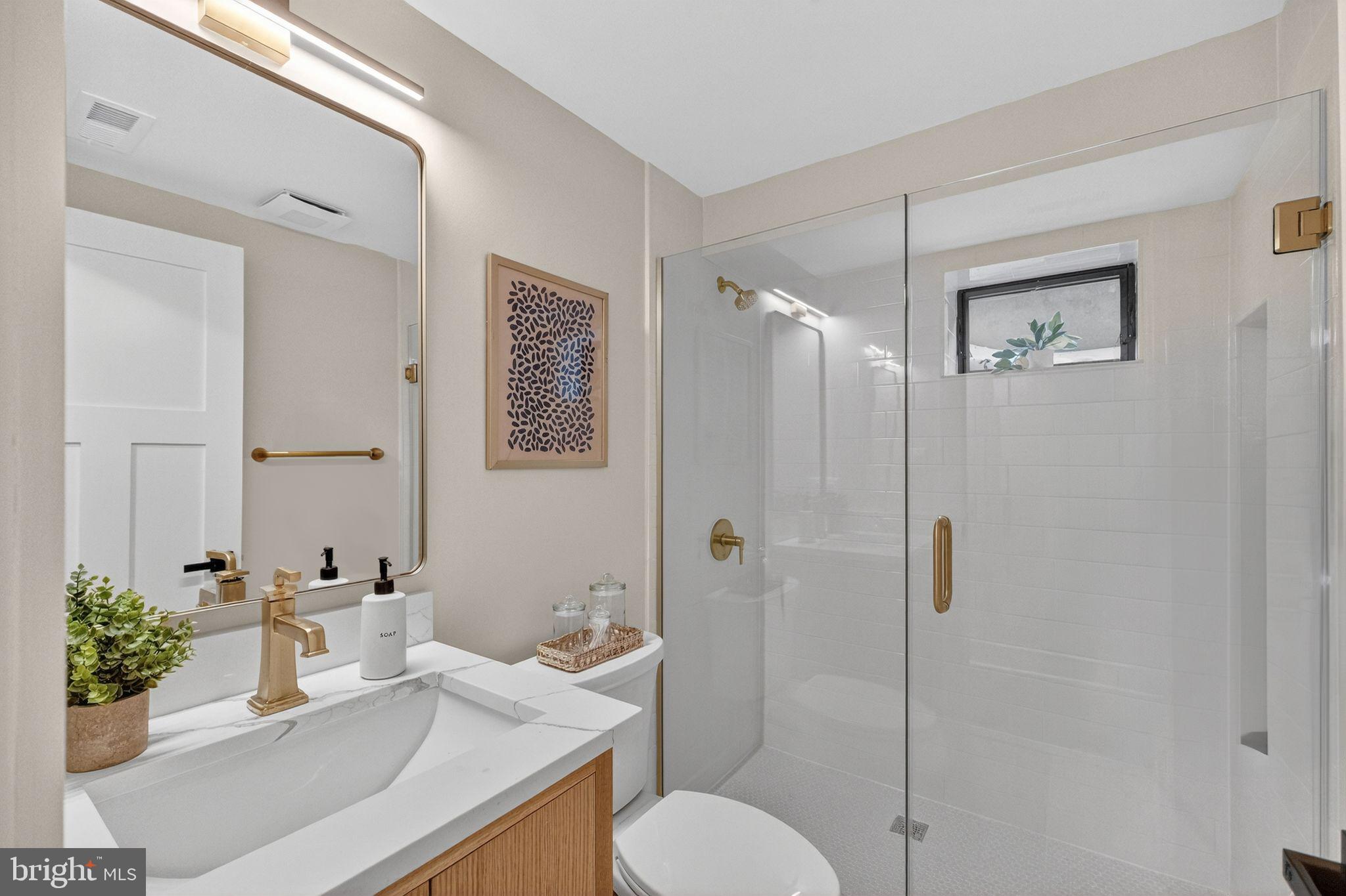 4121 Military Road Northwest Washington, DC 20015 - Photo 41 of 51 Lower Level Bath with Frameless Shower