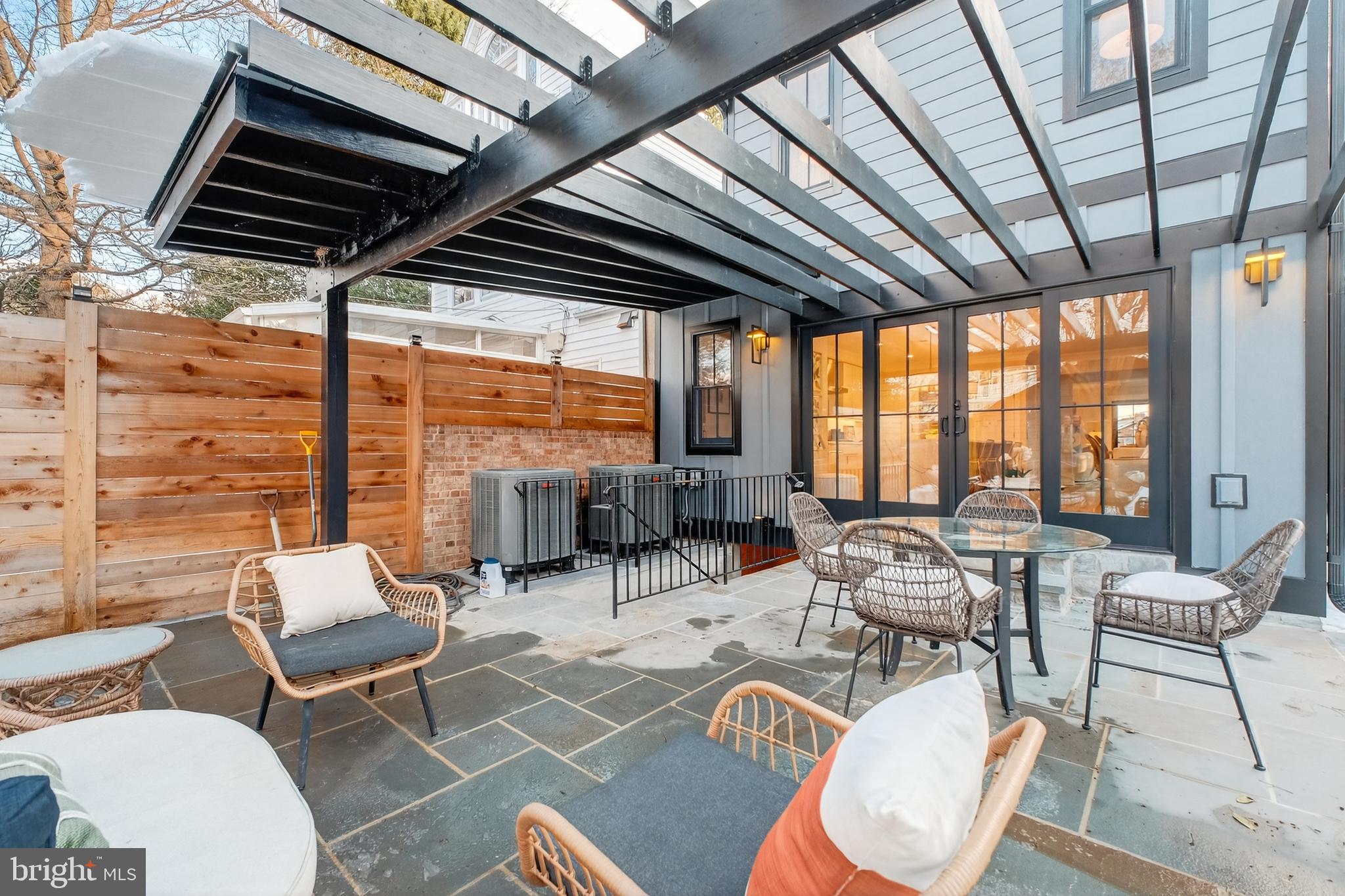 4121 Military Road Northwest Washington, DC 20015 - Photo 46 of 51 Slate patio with pergola