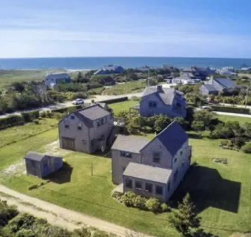 an aerial view of multiple house