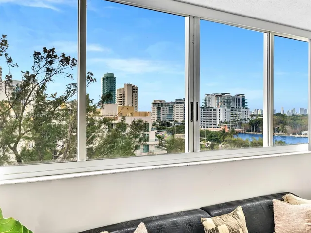 a view of a city from a balcony