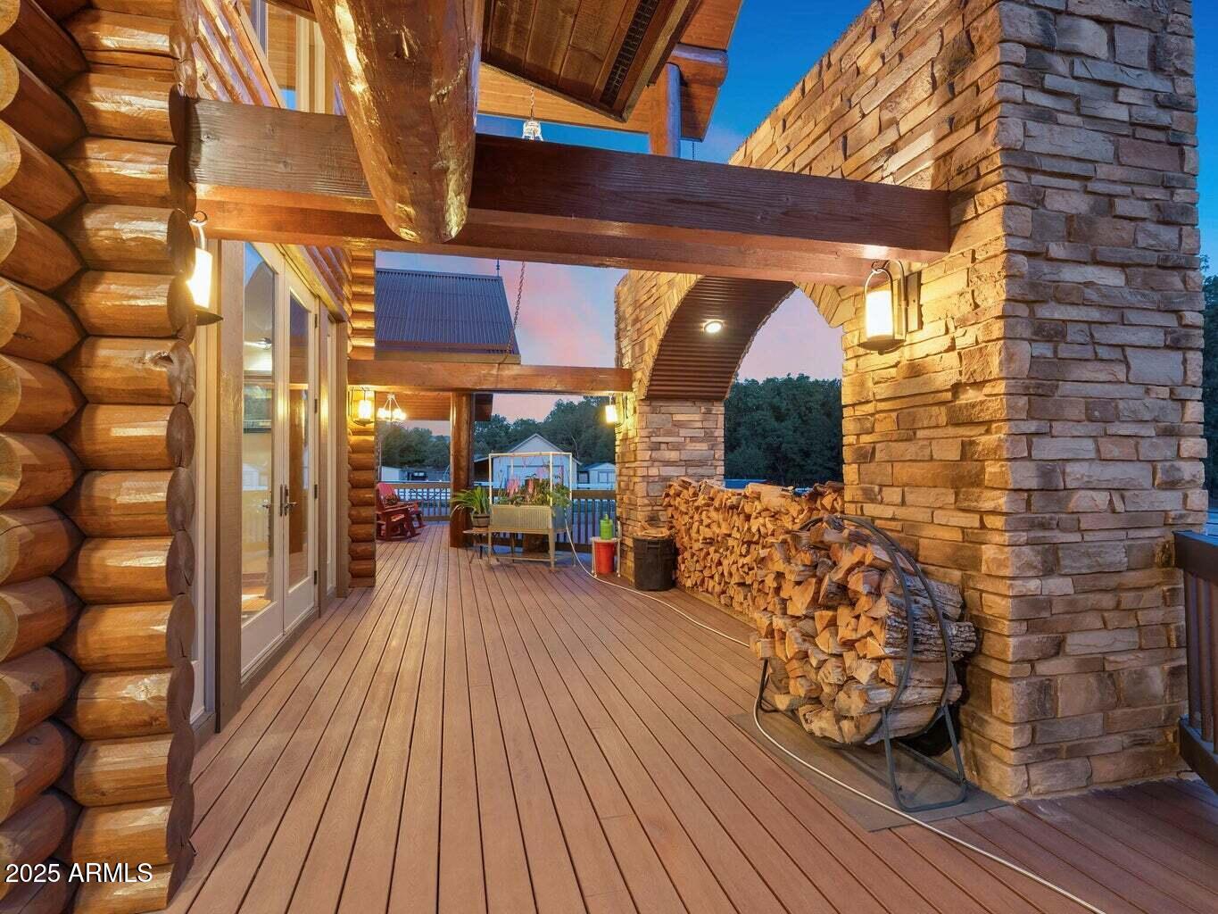 9361 Juniper Road Strawberry, AZ 85544 - Photo 49 of 104 a view of a patio with wooden floor