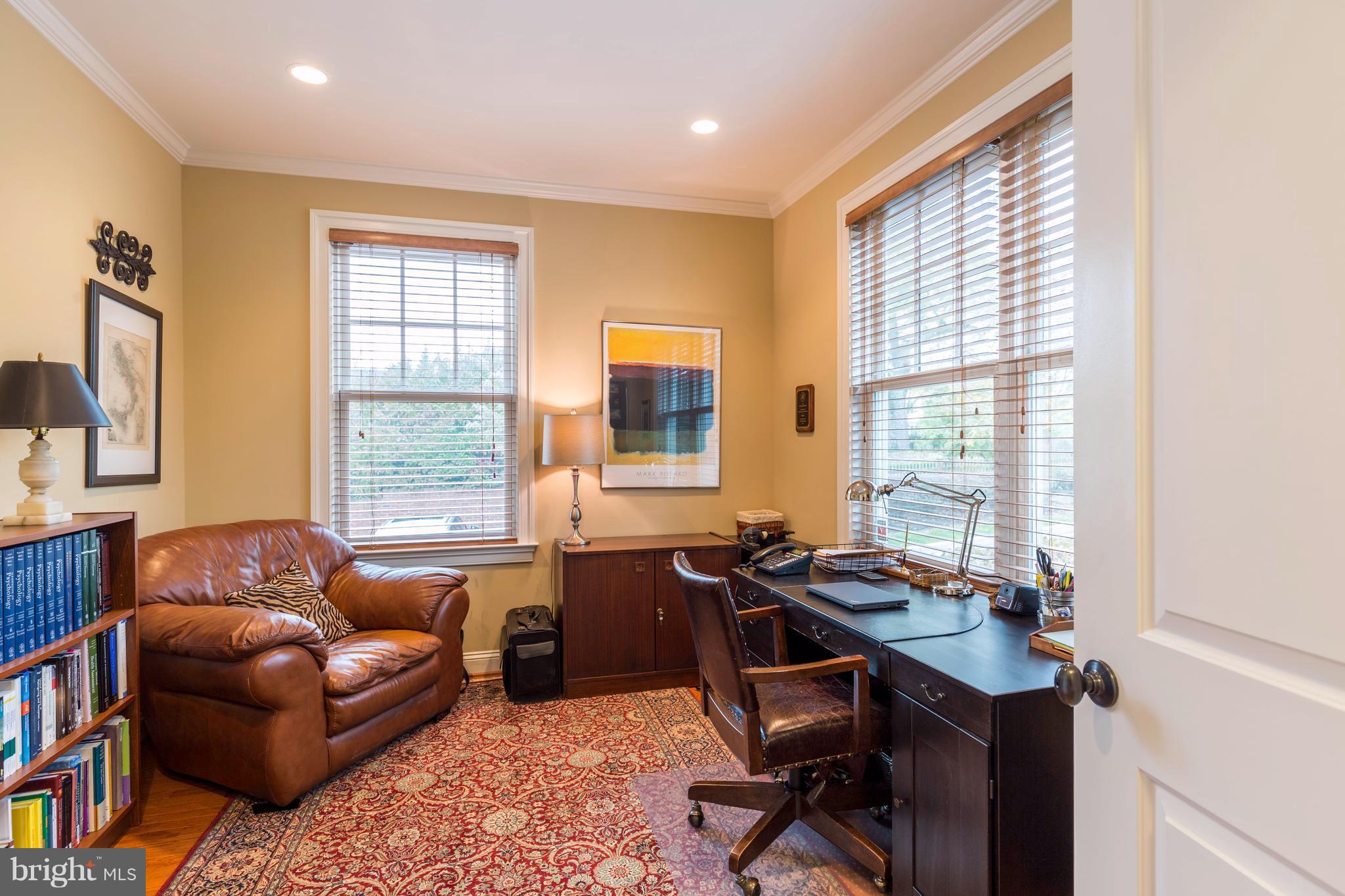 8815 Courts Way Silver Spring, MD 20910 - Photo 10 of 30 Just off the Foyer the Study Looks Out to the Park
