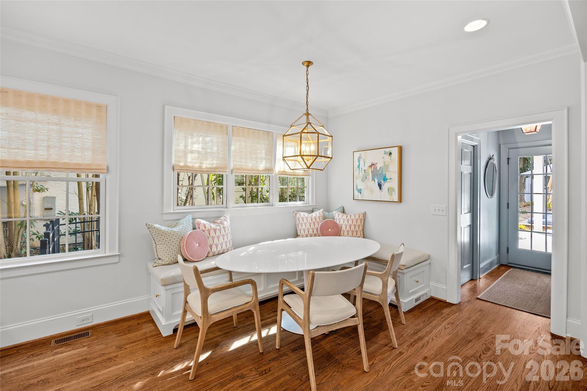 1950 Sterling Road Charlotte, NC 28209 - Photo 19 of 48 a view of a dining room with furniture window and wooden floor