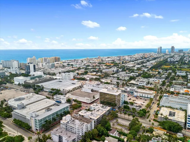 an aerial view of a city