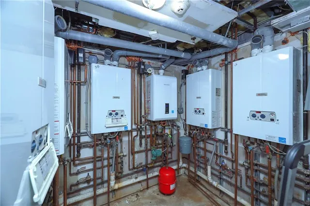 a view of a potted plants on a sidewalk
