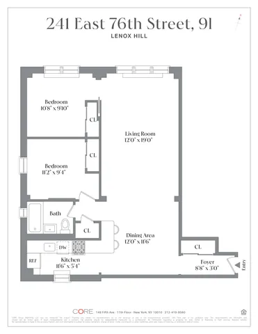 $950,000 | 241 East 76th Street, Unit 9I | Lenox Hill