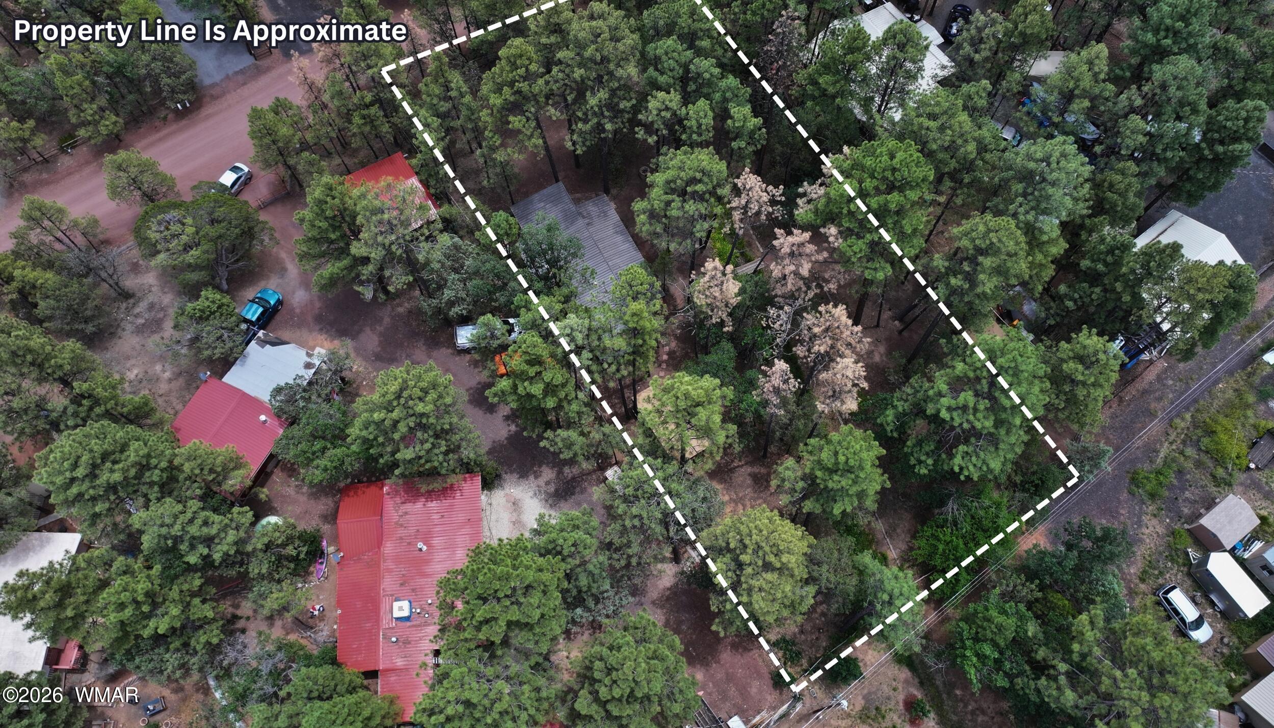 6448 Lower Ridge Drive Lakeside, AZ 85929 - Photo 24 of 24 an aerial view of house with yard