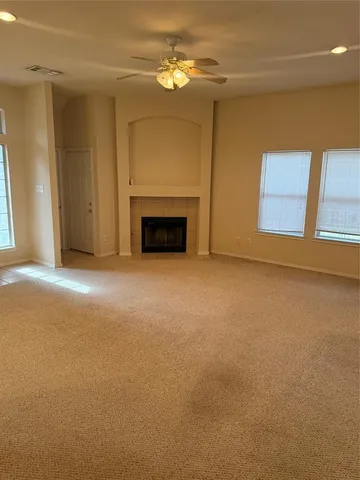 a view of a livingroom with a fireplace