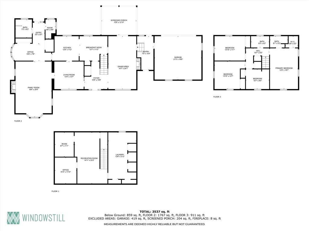 900 Field Club Road Pittsburgh, PA 15238 - Photo 44 of 44 Floor plan for main, second and lower levels
