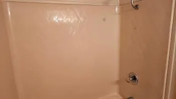 a close up of a shower