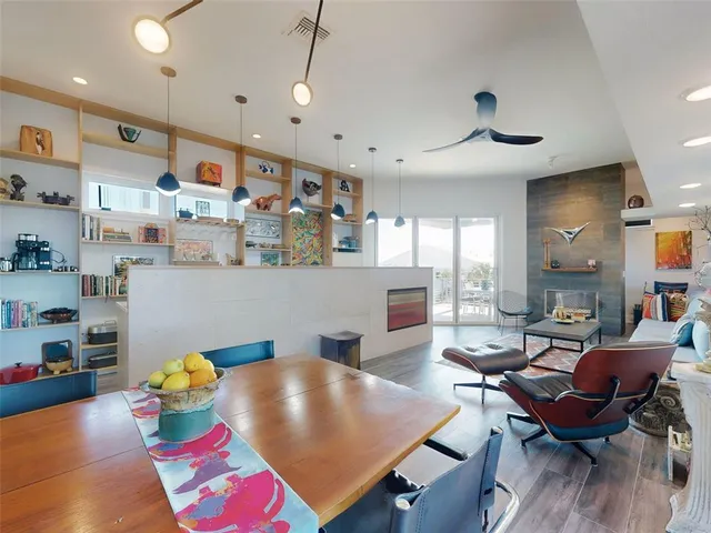 a view of a workspace with furniture