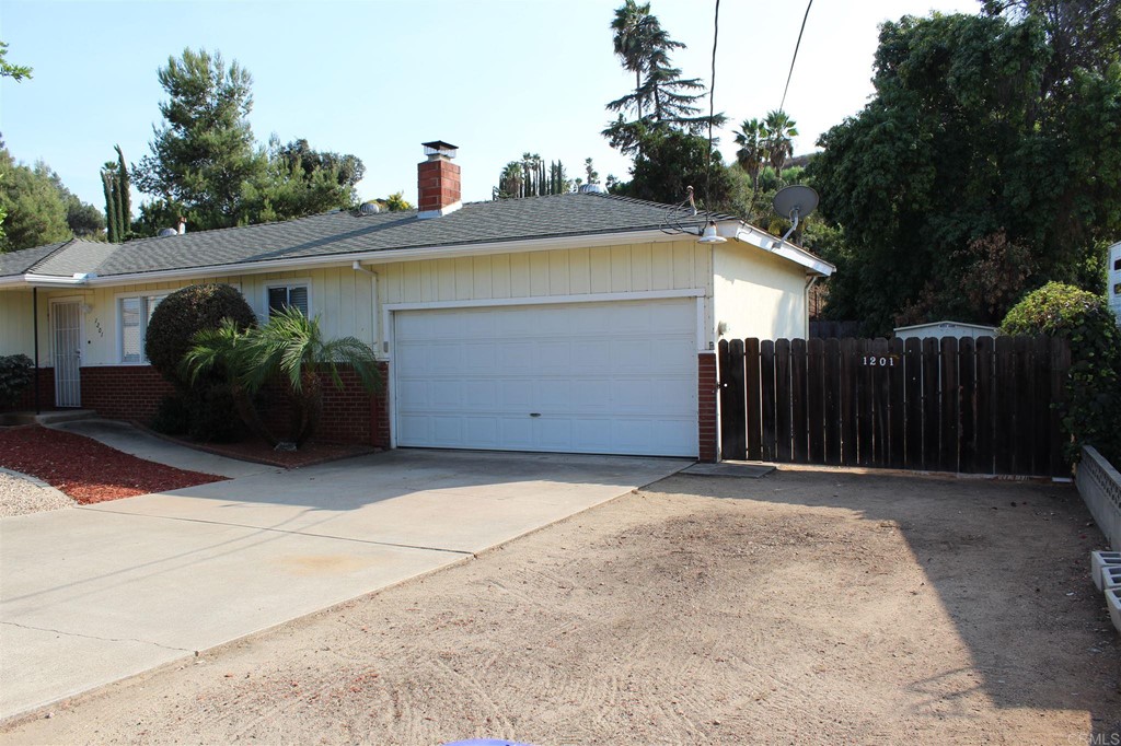 1201 Pepper Drive El Cajon, CA 92021 - Photo 2 of 15 a front view of a house with a yard and garage