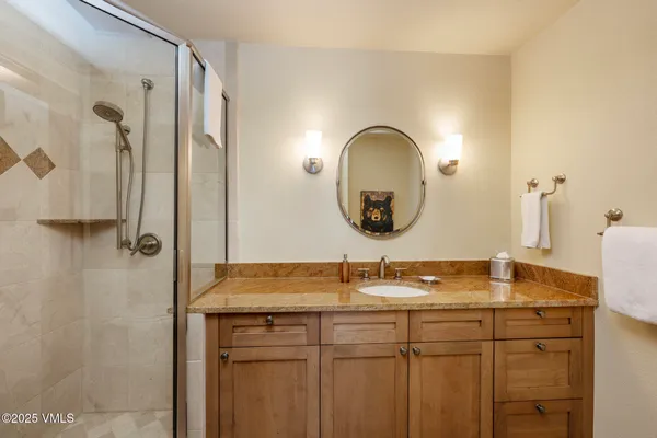 a view of a building with sitting area